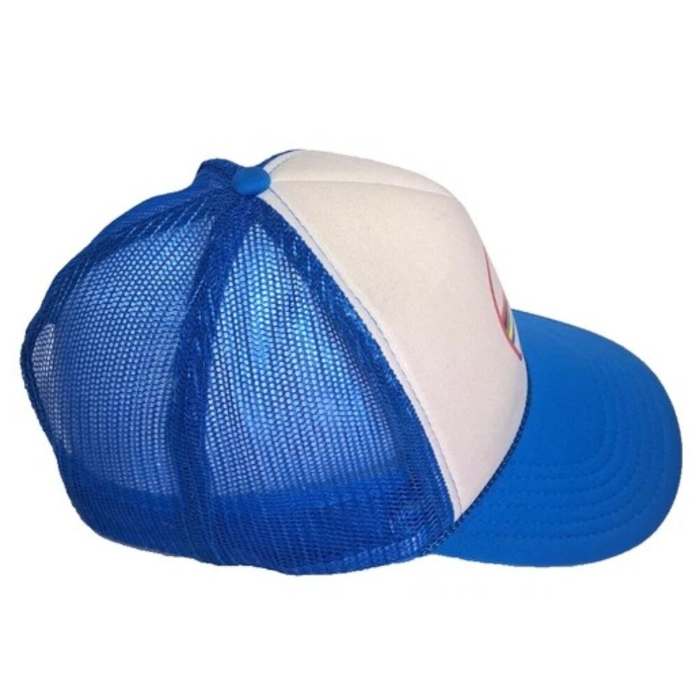 Otto Cap CW Snapback Adjustable Trucker Hat White/Blue Unisex Foam Crown Rope - Picture 3 of 9